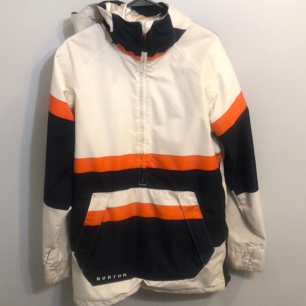 Snowboarding Coat - Burton - Small - Orange, Blue, White